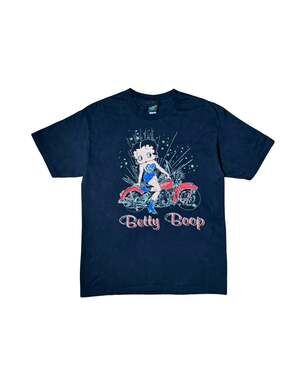 Vintage 1994 Betty Boop Motorcycle Glitter Tee